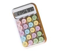 Stylebest Calculadora Científica Botón Mecánico Portátil para Exámenes y Tareas de Contabilidad Pantalla LCD de 10 Dígitos Diseño Lindo (Blanco)