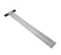 Stylebest Calibre de Trazado para Carpintería, Herramienta de Medición de Acero Inoxidable para Marcado Preciso, Líneas Largas y Cortas de 0-300mm (Regla de marcado de 400 mm tipo B)