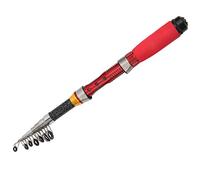 Stylebest Caña de Pescar Telescópica Herramienta de Lanzamiento de Cebo Portátil Ultracorta para Pesca en el Océano Rojo 1 Unidad (1,7 Metros [Poste Desnudo])