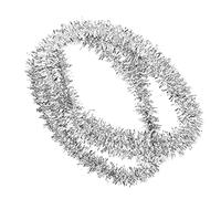 Stylebest Cinta de Oropel para Casa de Muñecas, Decoración Navideña Metálica Vívida para Manualidades Familiares, 45cm, 1:12 (Plata)