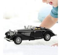 Stylebest Coche de Juguete Vintage para Niños, Modelo de Vehículo de Aleación Colorido, Ideal para Jugar en Cumpleaños, Tamaño 6,5" X 2,4" X 1,8" (Negra)