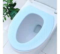 Stylebest Cojín Suave Impermeable del Asiento del Inodoro de EVA para la Comodidad del Baño con Diseños de Rayas 34,5 * 40 Cm (rayas azules)