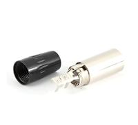 Stylebest Conector de Micrófono XLR de 5 Uds, Mini Adaptador Macho Duradero para Dispositivos de Audio y Mezcladores, Color Níquel