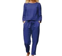 Stylebest Conjunto de Dos Piezas de Manga Larga para Mujer, Conjunto Informal Elegante para la Vida Cotidiana, Cómodo de Poliéster (S)