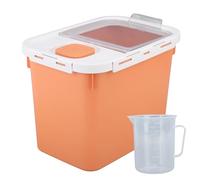 Stylebest Contenedor de Almacenamiento de Arroz de Gran Capacidad, 22 Libras, Hermético y Duradero para Organización de Cocina, Materiales de Calidad Alimentaria (Naranja)