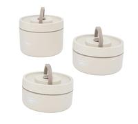 Stylebest Contenedor de Almuerzo Aislado, Caja Térmica Redonda de Acero Inoxidable 304, Portátil a Prueba de Fugas con Tapa y Bolsa Aislada para el Trabajo, la Escuela, el Comedor Al (3 cajas)