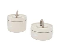 Stylebest Contenedor de Almuerzo Aislado, Caja Térmica Redonda de Acero Inoxidable 304, Portátil a Prueba de Fugas con Tapa y Bolsa Aislada para el Trabajo, la Escuela, el Comedor Al (2 cajas)