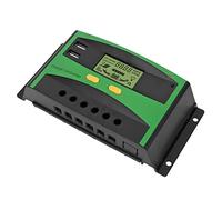 Stylebest Controlador de Carga Solar Reconocimiento Automático Regulador de Voltaje Dual Inteligente para Sistemas de Energía Solar PVC MG Aleación de Aluminio 1 Unidad (30a-12V/24V)