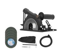 Stylebest Cubierta Protectora para Amoladora Angular, Protector Ajustable de 0 a 45 Grados con Material ABS de Hierro Duradero para Amoladoras Angulares de 100 (Base de corte + regla + 5* hoja de