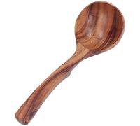 Stylebest Cucharón de Madera para Gachas y Sopa, Herramienta de Cocina Duradera de Madera de para Uso Doméstico, Diseño Cómodo (Cuchara pequeña con gancho curvo)