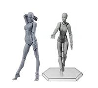 Stylebest Cuerpo de Figura de Acción, Posturas Personalizables, maniquí de Dibujo Móvil con Soporte para Dibujar, Decoración de Escritorio, Accesorios de Fotografía, Regalos, Colecciones (Mujer Gris)