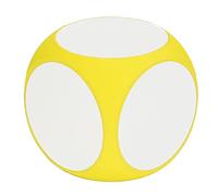 Stylebest Dados de Escritura en Blanco para Enseñanza, Cubos de Limpieza de Colores Vibrantes para Juegos de Matemáticas y Palabras, 10 Cm E/V para Niños (Amarilla)