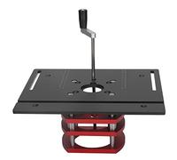 Stylebest Elevador de Enrutador, Kit de de Elevación Manual para Mesa de Enrutador, con Manivela para Ajuste de Altura, Placa Base de Aleación de Aluminio y Acero Inoxidable, Carrera de (Negra)