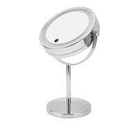 Stylebest Espejo de Maquillaje LED Redondo de Doble Cara con Control Táctil y Función de Memoria para el Baño del Hogar 21 X 13,5 X 32,5 Cm