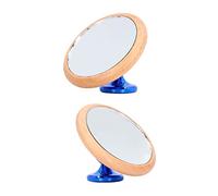 Stylebest Espejo Reflectante Café Magnetismo Ajustable Giratorio 360 Grados para Baristas Hogar Haya y Acero Inoxidable 1 Unidad (Azul)