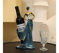 Stylebest Estatua Decorativa para Vino de Bailarina, Estante Decorativo para Mostrador de Bar en Casa, Resina Sintética, Idea de Regalo Pequeña y Portátil (Roja)