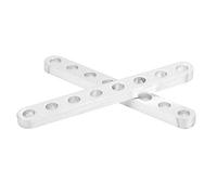Stylebest Estructura Robótica Par de Vigas Planas Diseño Duradero de 8 Orificios para Proyectos de Robótica Educativa Aluminio 4 X 8 X 64 Mm