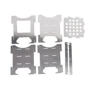Stylebest Estufa de Leña Portátil de Acero Inoxidable para Acampar Al Aire, Senderismo, Picnic, Diseño Plegable Compacto, Ligero, 10x10x12,7 Cm