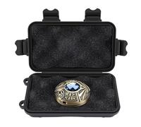 Stylebest Fidget Slider, Juguete Ovalado con la Punta del Dedo del Antiguo Egipto de Aleación de Zinc con Piedra Preciosa Azul, para Adultos, Oficina, Aula