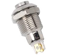 Stylebest Interruptor de Botón de Metal Resistente Al Agua con Función de Reinicio de Luz para Dispositivos de Arranque de Baja Corriente Acero Inoxidable 10 Mm (Amarilla)