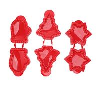 Stylebest Juego de 3 Moldes para Tartas de Bolsillo para Hornear en Navidad, Mini Fabricantes de Tartas Manuales con Material ABS para Fiestas Navideñas