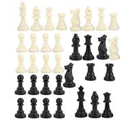 Stylebest Juego de Ajedrez Internacional: Piezas de Ajedrez de Plástico Diversión Familiar y el Desarrollo del Cerebro, del Rey 95 Mm, 34 Piezas para Mayores de 3