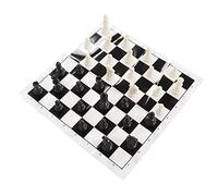 Stylebest Juego de Ajedrez Juego Estándar Internacional Portátil para Acampar Actividades Al Aire 32 Piezas Plástico Tamaño de Viaje Duradero (Negro Blanco)