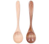 Stylebest Juego de Cucharas de Madera, Cuchara Mezcladora con Curvado de Madera Duradera Phoebe, 2 uds., para Cocina Casera