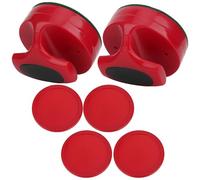 Stylebest Juego de Empujadores de Hockey de Mesa para una Experiencia de Juego Emocionante, Tamaño Grande Rojo, Material ABS Duradero, Incluye 4 Discos