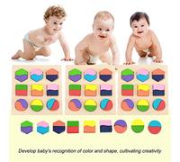 Stylebest Juego de Juguetes Geométricos de Madera Educativos para Niños para el Aprendizaje Temprano y el Desarrollo de Habilidades, Madera Segura y No Tóxica, Rompecabezas de Bloques de