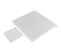 Stylebest Juego de Moldes de Ajedrez Transparentes, Moldes de Resina Epoxi de Silicona Duradera para Damas y Fabricación de Ajedrez, 2 Piezas, Ideal para Artesanos y Aficionados