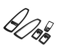 Stylebest Juego de Molduras de Cubierta de Botón de Interruptor de Ventana de 5 Uds para Serie 3 F30 2013-2018 Estilo de Fibra de Carbono Decoración Interior Duradera de