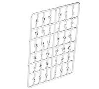 Stylebest Juego de Números y Letras para Casa de Muñecas, Accesorio Creativo DIY para Puerta de Entrada en Miniatura, Escala 1/12, Decoración del Hogar, Plástico, 10x6,5 Cm (Plata)