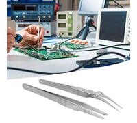 Stylebest Juego de Pinzas de Acero Inoxidable 304 para Soldadura y Reparación de Electrónica - Alicates Industriales de Alta Precisión para Profesionales y Aficionados - 2 Piezas de 120 Mm