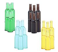 Stylebest Juego de Vasos de Cerveza y Botellas de Vino en Miniatura para Casa de Muñecas, Juguetes Coloridos a Escala 1/12 para Divertirse en la Cocina o el Bar de la Casa de Muñecas, Resina, 24