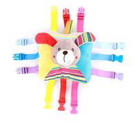 Stylebest Juguete a Juego con Hebilla para Bebés, Juguete Educativo Sensorial de Felpa con 6 Hebillas, Aprendizaje y Exploración, Tamaño 6,9 X,9 Pulgadas (Perro)