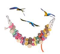 Stylebest Juguete de Columpio para Pájaros, Puente de Actividad para Masticar de Madera Duradera para Loros, 10 "x 45", Colores Brillantes, 1 Unidad