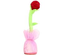 Stylebest Juguete de Peluche con Forma de Flor Cantante para Niños, con Funciones para Bailar y Hablar, Educación Preescolar y Tiempo de Juego Divertido (Roja)