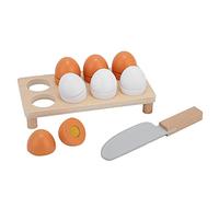 Stylebest Juguetes de Cocina de Simulación, Juego de Huevos de Corte de Simulación Magnética para Niños de 3 Años o Más, 8 Huevos de Haya Coloridos con Cuchillo de Madera
