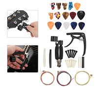 Stylebest Kit de Cambio de Cuerdas de Guitarra de 36 Piezas, Juego Completo con Cortador Enrollador de Púas de Capo, Ideal para Músicos y Principiantes