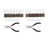 Stylebest Kit de Fabricación de Joyas DIY para Principiantes y Profesionales 20 Cierres de Langosta 500 Anillos 4 Mm Cobre Bronce Elegante