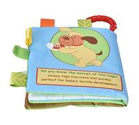 Stylebest Libro de Tela para bebé, Juguete Sonajero Suave para el Desarrollo de la Educación Temprana, 6 Meses en Adelante, Poliéster, León, Mono, Cachorro, Búho, 14,5 * 17 * 3cm (Estilo cachorro)