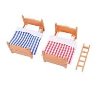 Stylebest Litera para Muñecas con Escalera, Exquisita Cama Doble para Casa de Muñecas en Miniatura, Perfecta para Regalos de Niños, Diseño de Plástico Seguro (Cama Doble)