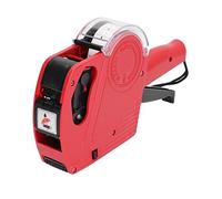 Stylebest Máquina de etiquetado manual, MX5500 pistola de etiquetas de precio de 8 dígitos con papel de etiqueta de 21 x 12 mm para ropa, juguetes, equipaje, tienda en casa (rojo)