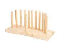 Stylebest Máquina para Hacer Lazos, Herramienta para Hacer Lazos de de Madera con 12 Varillas y Base con Orificios para Envolver Regalos, Máquina de Nudo de Lazo Portátil, Liviana y de (Beige)