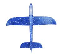 Stylebest Mini Avión Volador de Juguete con Luces Brillantes, Planeador de Lanzamiento Manual para Niños y Adolescentes, Material EPP (Azul)