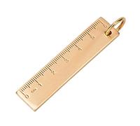 Stylebest Mini Colgantes de Regla de Latón de 6 Cm con 3 Mm de Grosor para Regalos y Material de Oficina Hechos de Latón Puro