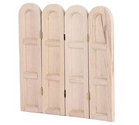 Stylebest Mini Pantalla de Madera, Accesorio Retro para Casa de Muñecas con Diseño Exquisito para Escenas en Miniatura 1:12, Hecho de Abedul, 5,0 X 4,8 X 0,2 Pulgadas (Color Madera)