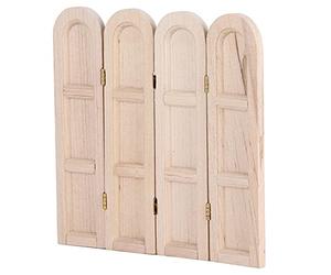 Stylebest Mini Pantalla de Madera, Accesorio Retro para Casa de Muñecas con Diseño Exquisito para Escenas en Miniatura 1:12, Hecho de Abedul, 5,0 X 4,8 X 0,2 Pulgadas (Color Madera)