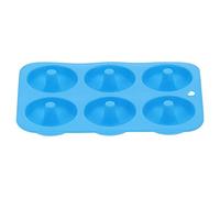 Stylebest Molde para Rosquillas de Silicona de 6 Rejillas para Hornear Pasteles y Golosinas de Chocolate, Material Duradero de Calidad Alimentaria, Fácil de Limpiar y No Se Deforma (Azul)